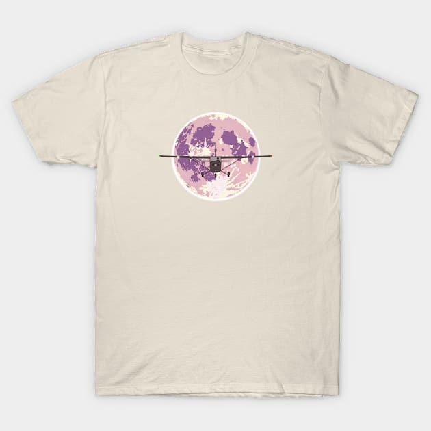 Cessna 172 Moon T-Shirt by Kassi Skye